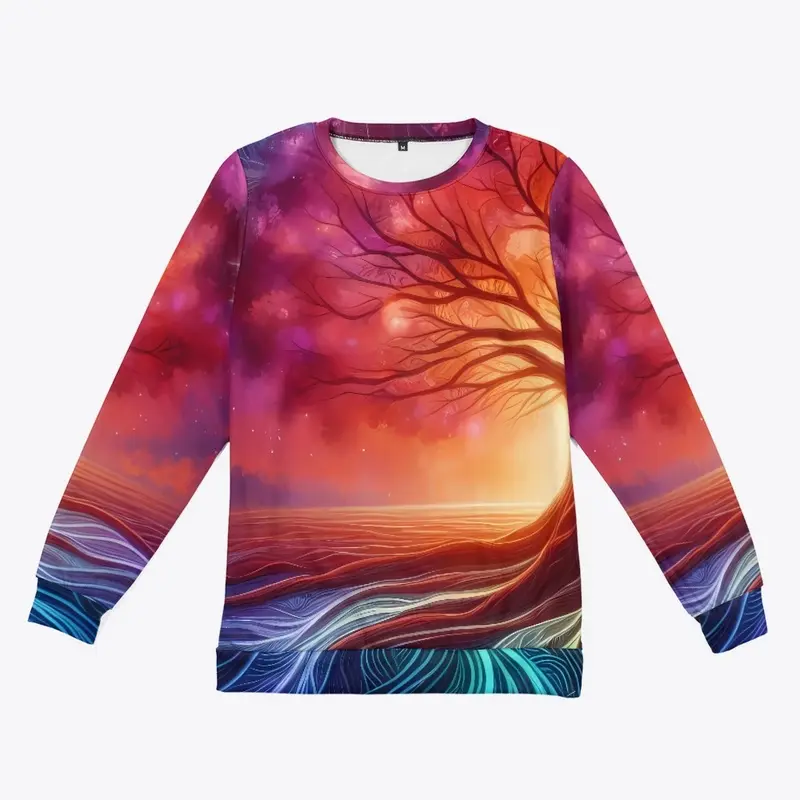 Sunset Tree Crewneck Sweatshirt